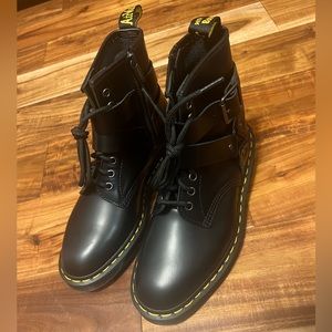 NWOT CRISTOFOR LEATHER HARNESS LACE UP BOOTS